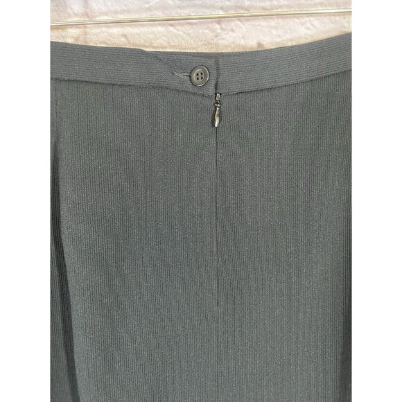 Garfield & Marks 16 Straight Black Ribbed Skirt Lined Slit Office Career 9782‎ - Picture 3 of 6